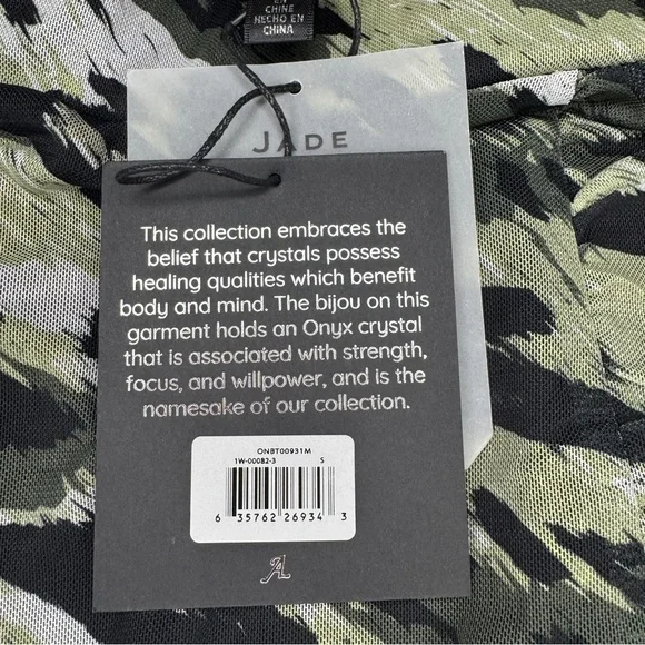 Adrienne Landau Onyx Jade Collection Ruched Mesh Skirt Size S NWT - Picture 9 of 11